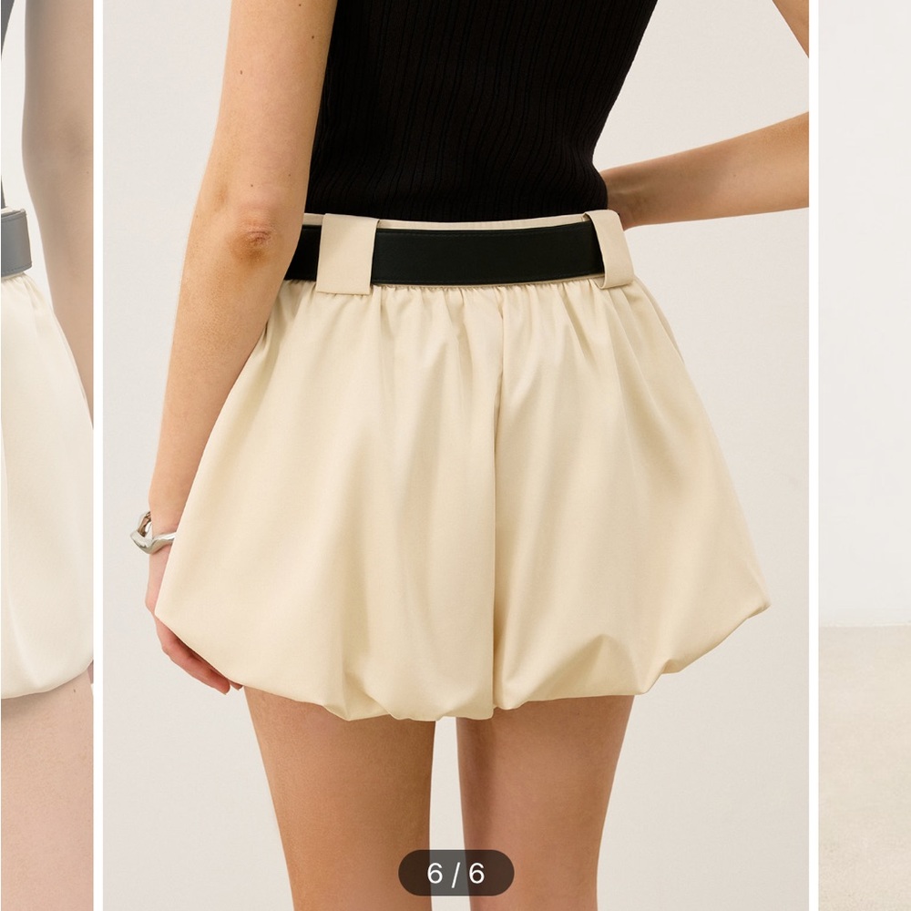 Elegant Cream Women's Shorts